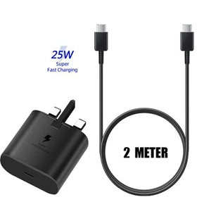 Real 25W Super Fast Charger Plug &2M Type C To C Cable For All Mobile Phones Lot