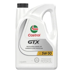 Castrol GTX 5W-30 Synthetic Blend Motor Oil, 5 Quarts new