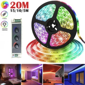 RGB 5050 SMD LED Strip RGB Knob Controller 8A 12V Complete Kit with Plug LE