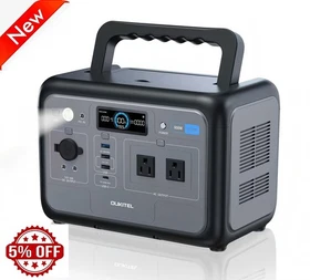 OUKITEL Portable Power station 800W Solar Generator 512Wh Peak 1600W LF Battery