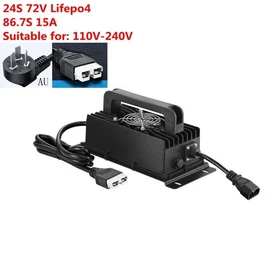 Waterproof Li-ion LiFePo4 Battery Charger High Power 48V/60V/72V 15A Output