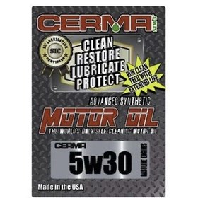 Cerma 5W-30 Ceramic Synthetic Motor Oil STM-3 SiC 15000 Mile Self Cleaning USA