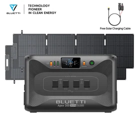 BLUETTI Apex 300 3840W 2764.8Wh +200W/350W Optional Solar Panels for Trip/Backup