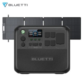 BLUETTI AC200L 2400W 2048Wh Power Station+200W/350W Solar Panels for Camping RV