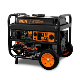 WEN DF475T 4,750-W Portable Dual Fuel Gas Powered Generator with Electric Start 