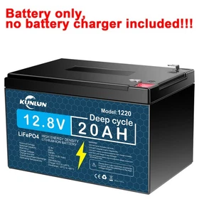 12V 20Ah LiFePO4 Lithium Battery Only / Charger Only / Combo for Power Wheel Lot