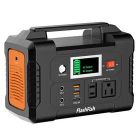 FlashFish 200W 151Wh Power Station Optional With Solar Panel 100W 18V US Stock