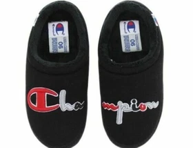 Womens Champion Shuffle Script Slippers Shoes Size 7 Black Red Grey CP100340W