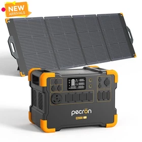 PECRON E2000LFP 2000W Solar Portable Power Station with Optional Solar Panel Kit
