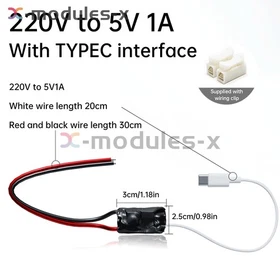 AC220V to DC 5V1A Wireless Camera Transformer Step-down Converter Power Module M