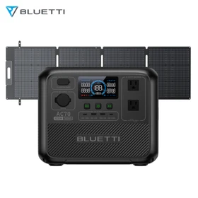 BLUETTI AC70 1000W 768Wh Portable Power Station LiFePO₄+Solar Panels(Optional)