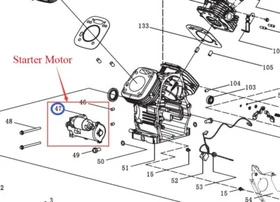 Pulsar PG15KVTW PG15KVTWB 12KW 15KW Gas Propane Generator Starter Motor Assembly Pulsar PG15KVTW PG15KVTWB 12KW 15KW Gas Propane Generator Starter Motor Assembly