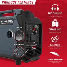 SUA2301I A-IPOWER Inverter Generator Rv Sensor Ultra Light #3