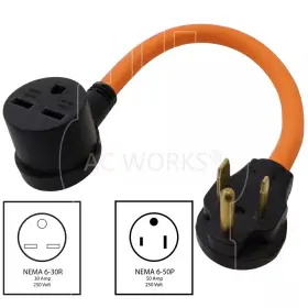 445001275232 AC WORKS Welder Plug Commerical Hvac Femal Amp #2