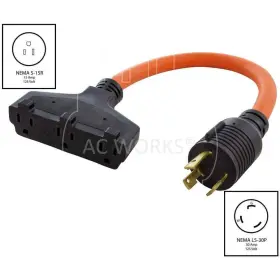 L530W515-018 AC WORKS Stw Locking Plug Outlets Amp Nema #2