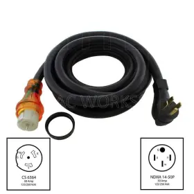 TE1450-010 AC WORKS Generator Transfer Switch Power Cord #2