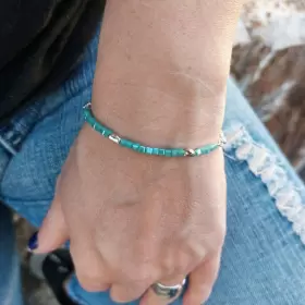 AP4000 AIPOWER Sterling Beads Bracelet Natural Crystals Women #3
