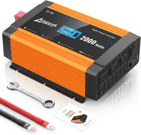 PV-02K-US21 AMPEAK Power Inverter Dual Usb Ports Outlets