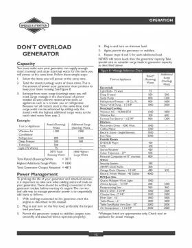 030250 BRIGGS STRATTON Generator Owners Manual #3