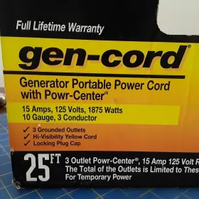 07006.6105 CAROL Generator Power Cord Powr Center #2