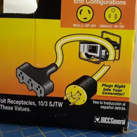 07006.6105 CAROL Generator Power Cord Powr Center #3