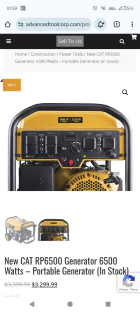 RP65000 CAT Generators