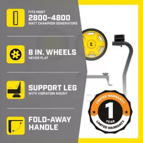 C40065 CHAMPION Power Generator Wheel Folding Handle Tires #2