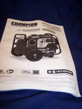 100573 CHAMPION POWER EQUIPMENT Generator Operators Manual