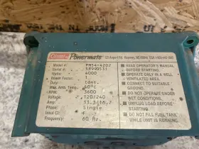 0056658 COLEMAN Powermate Generator Wired Endbell End #2
