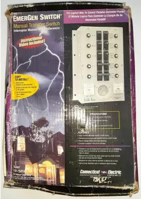 10-7501A CONNECTICUT ELECTRIC Emergen Switch Manual Generator