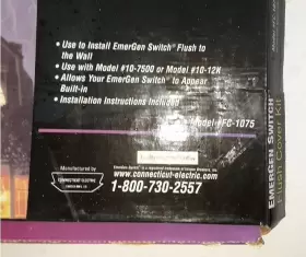 FC-1075 CONNECTICUT ELECTRIC Emergen Switch Flush Cover Kit #2