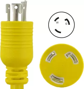 14825 CONNTEK Rv Generator Adapter Prong Locking Male Plug #2