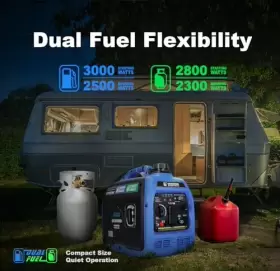 DK3000ID DINKING Dual Fuel Inverter Generator Gas Lpg #3
