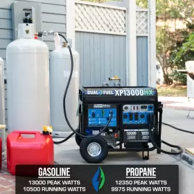 XP13000HX DUROMAX Dual Fuel Generator Gas Propane Power #3