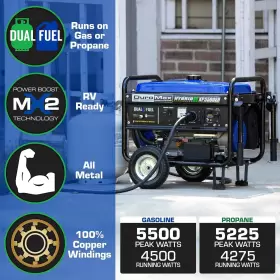 XP5500EH DUROMAX Electric Start Camping Rv Dual Fuel #2