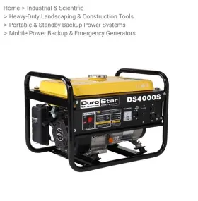 DS4000S-3300 DUROPOWER Watts Generator Recoil Start