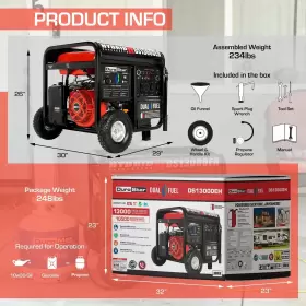 DS13000EH DUROSTAR Hybrid Gas Propane Generator #2