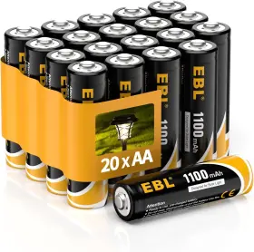 AAJ1000 EBL Solar Batteries Lights Garden