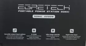 SONIC-2200W EGRETECH Power Station Backup Lithium Battery