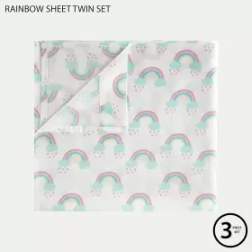 K687919 FIRMAN Sheet Set Rainbow Print Twin #2