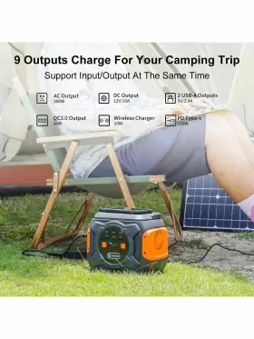 629721826814 FLASHFISH Power Station Solar Generator