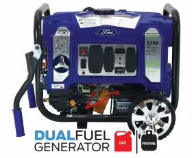 FG5250PBR FORD Dual Fuel Gas Propane Remote Control Generator