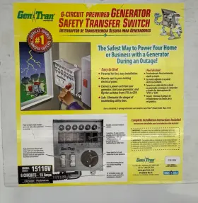 15116V GEN TRAN Circuit Generator Transfer Switch
