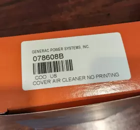 078608B GENERAC Air Cleaner Cover Printing #2