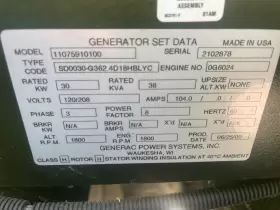 11075910100 GENERAC Generator #2 11075910100 GENERAC Generator #2