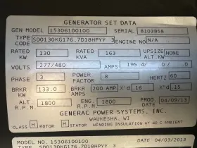 15306100100 GENERAC Diesel Set Transfer Switch #3