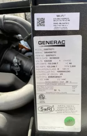 G0070371 GENERAC Guardian Backup Standby Generator Mobile #3
