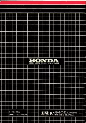 EB5000X HONDA Owners Manual #2