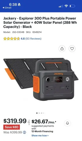 810105525274 JACKERY Solar Generator Power Station Panel