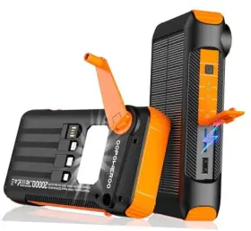 2201B OOPOWEROO Solar Power Bank Crank Cables Charge